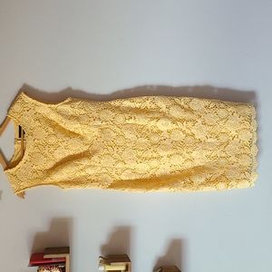 NWOT Liz Claiborne Yellow Lace Dress
